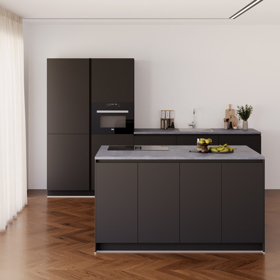 Turin Citrus Eiland Keuken Zwart Turin Citrus Eiland Keuken Zwart