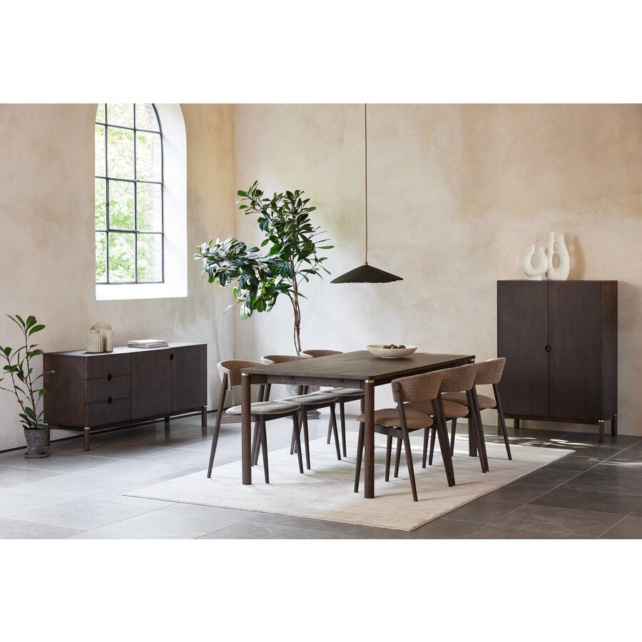 Arun Espresso Bruin Eettafel 180 x 95 cm Arun Espresso Bruin Eettafel 180 x 95 cm