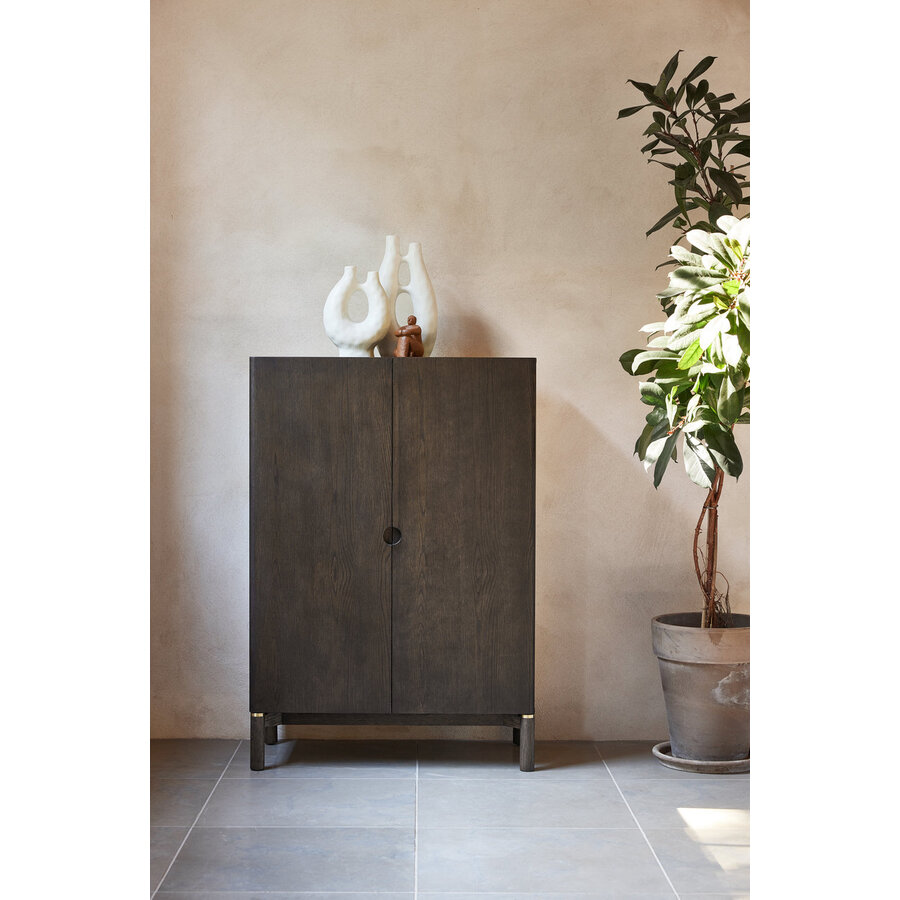 Arun Espresso Bruin Opbergkast H130 cm