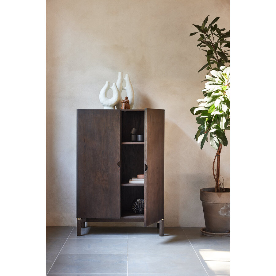 Arun Espresso Bruin Opbergkast H130 cm