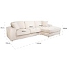 Santos 2,5-zits + Lounge Rechts Hoekbank Beige