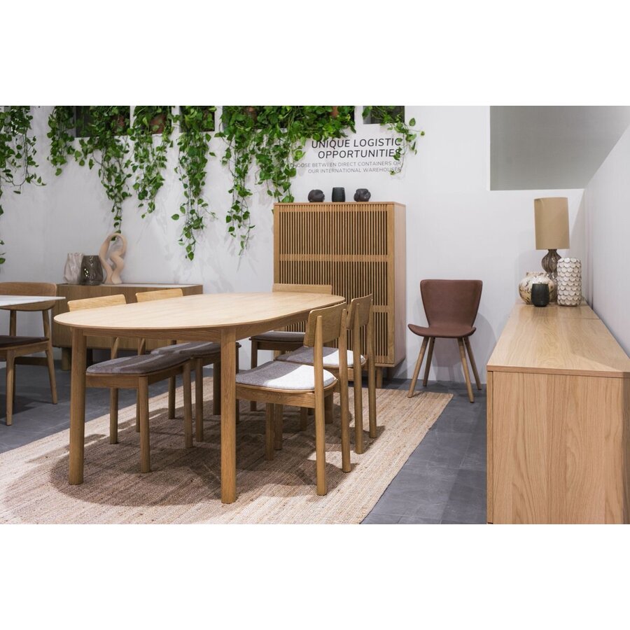 Gallina Uitschuifbare Eettafel 190 -280 cm Naturel Eiken Gallina Uitschuifbare Eettafel 190 -280 cm Naturel Eiken