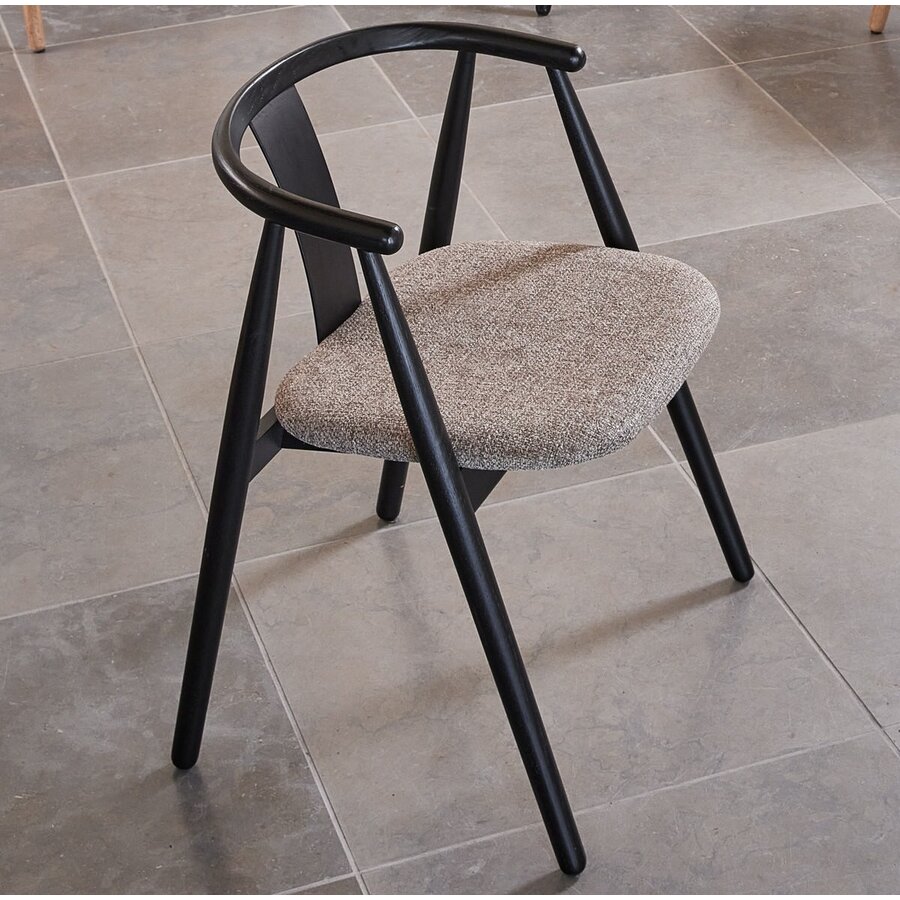 Relate Eetkamerstoel Zwart Eiken / Latte Relate Eetkamerstoel Zwart Eiken / Latte