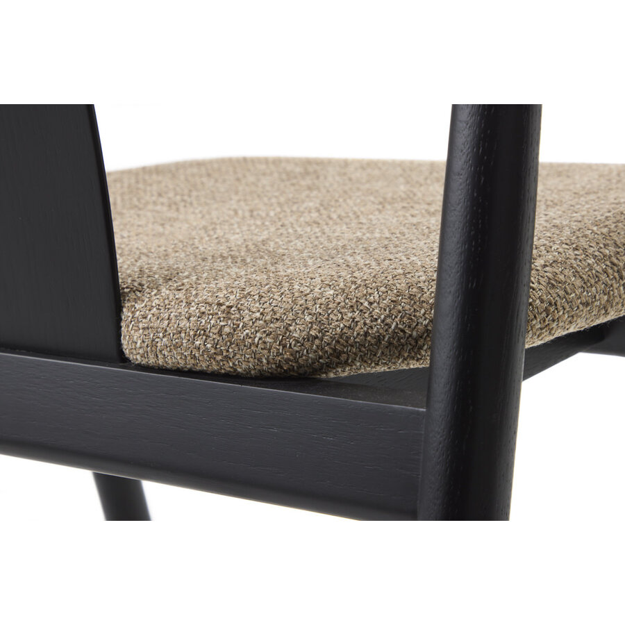 Relate Eetkamerstoel Zwart Eiken / Latte Relate Eetkamerstoel Zwart Eiken / Latte