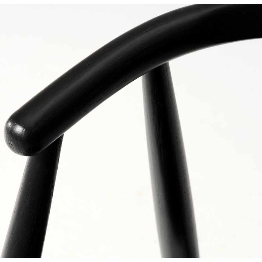 Relate Eetkamerstoel Zwart Eiken/Papieren Koord Relate Eetkamerstoel Zwart Eiken/Papieren Koord