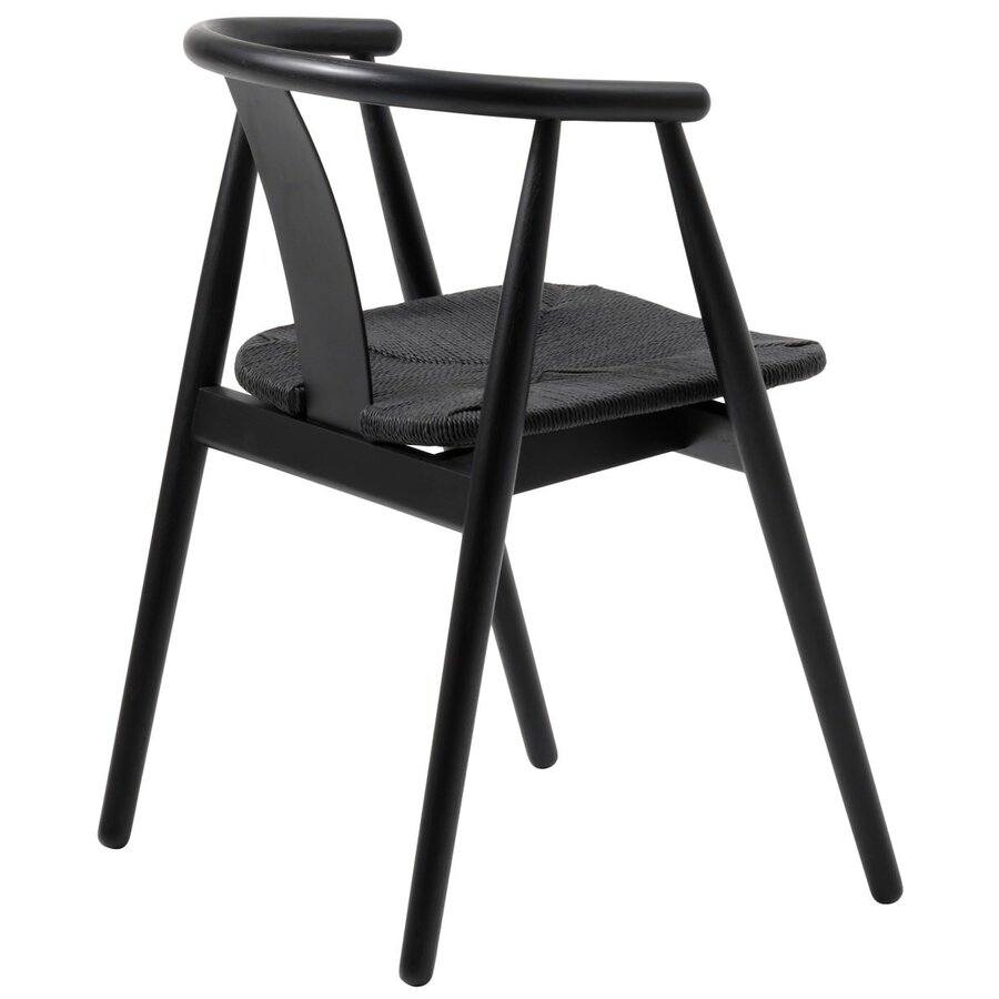 Relate Eetkamerstoel Zwart Eiken/Papieren Koord Relate Eetkamerstoel Zwart Eiken/Papieren Koord