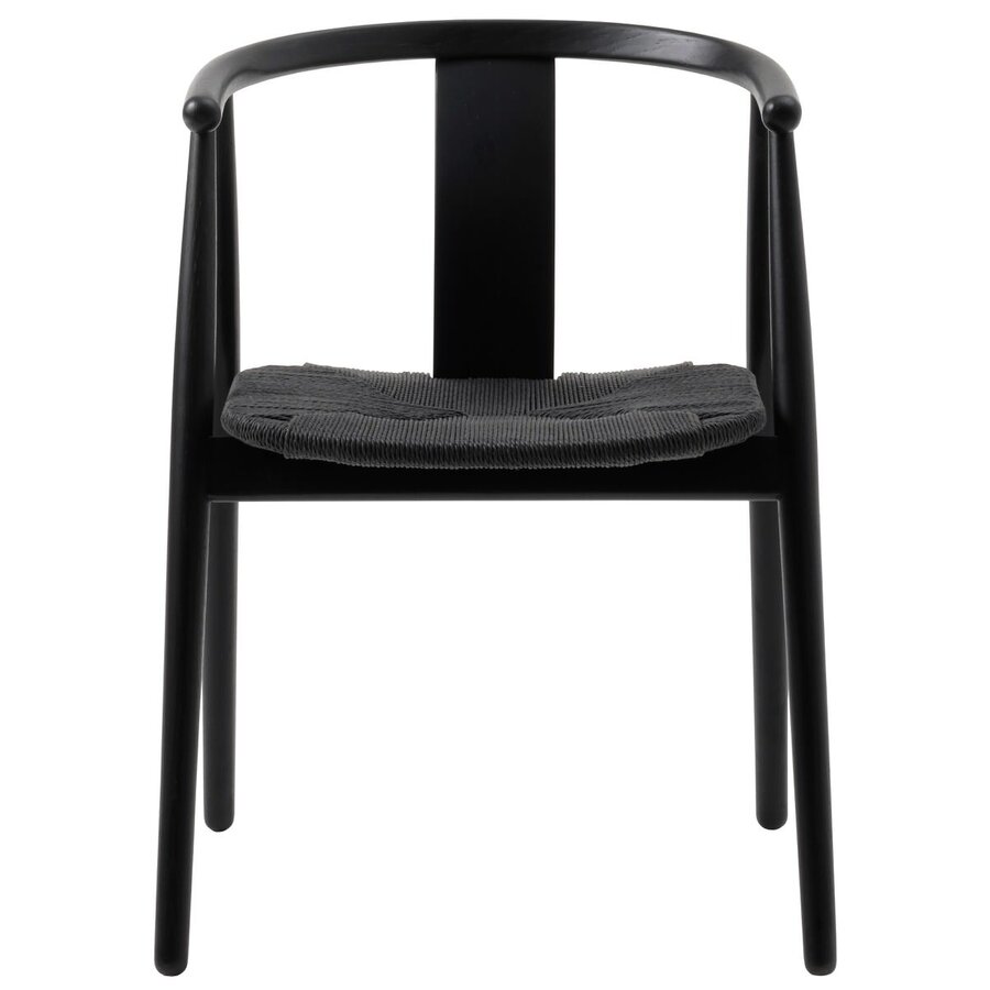 Relate Eetkamerstoel Zwart Eiken/Papieren Koord Relate Eetkamerstoel Zwart Eiken/Papieren Koord