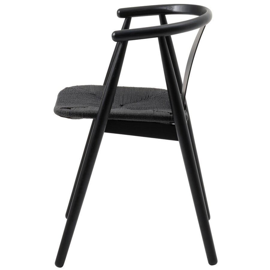 Relate Eetkamerstoel Zwart Eiken/Papieren Koord Relate Eetkamerstoel Zwart Eiken/Papieren Koord