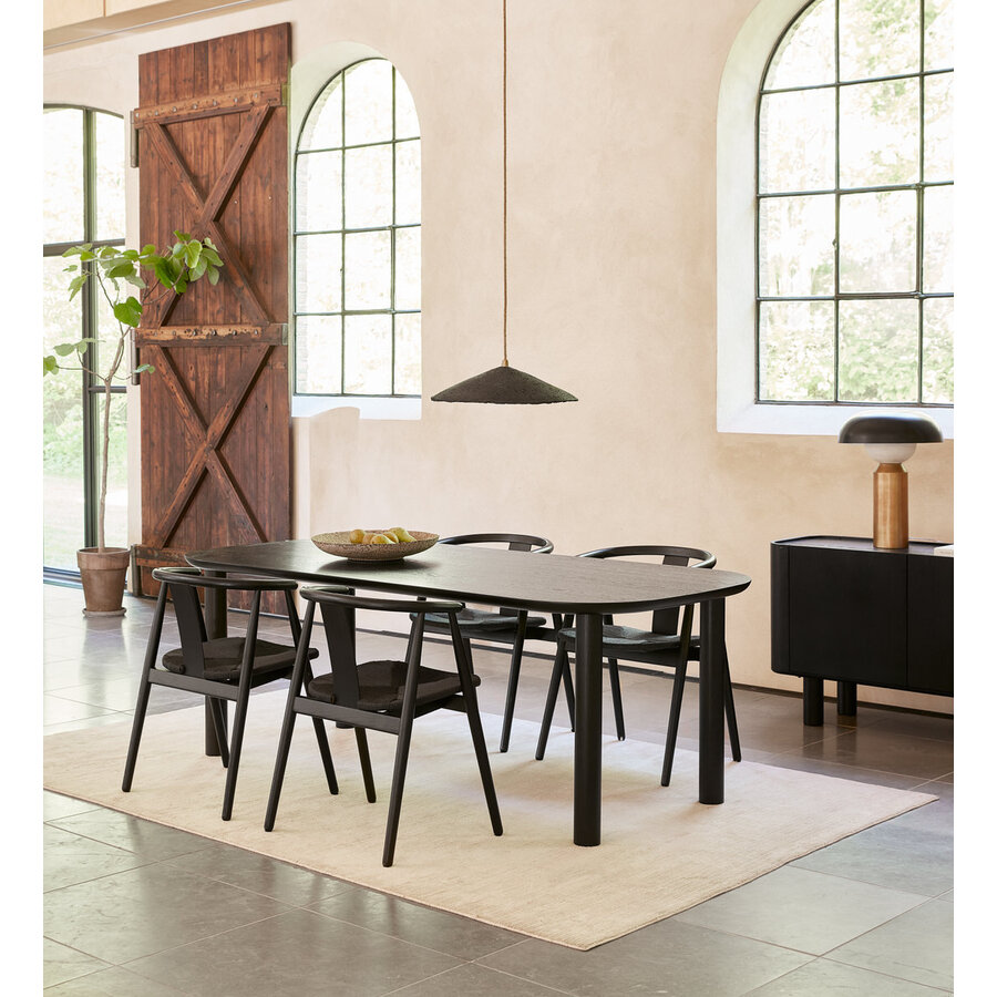 Relate Eetkamerstoel Zwart Eiken/Papieren Koord Relate Eetkamerstoel Zwart Eiken/Papieren Koord