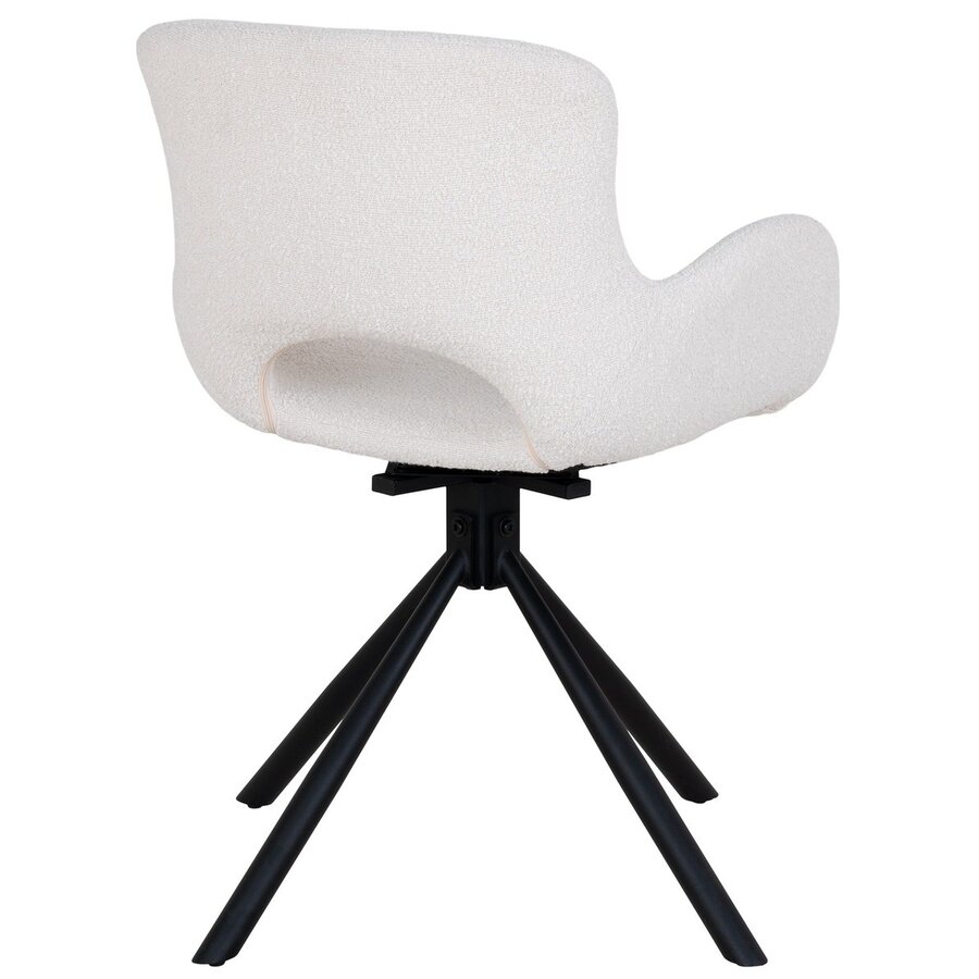 Amorim Gebroken Wit Bouclé Draaistoel Amorim Gebroken Wit Bouclé Draaistoel