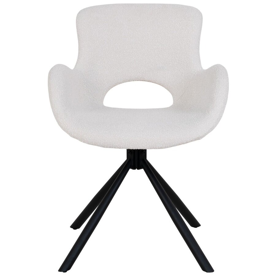 Amorim Gebroken Wit Bouclé Draaistoel Amorim Gebroken Wit Bouclé Draaistoel