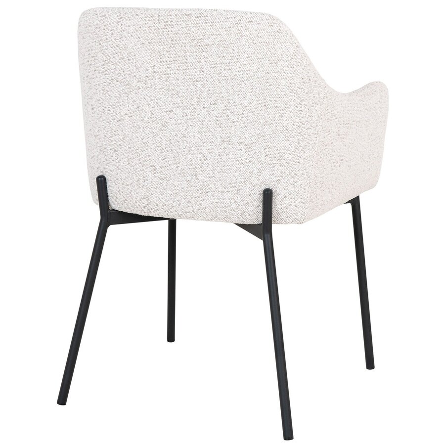 Melilla Wit Bouclé Armstoel Melilla Wit Bouclé Armstoel