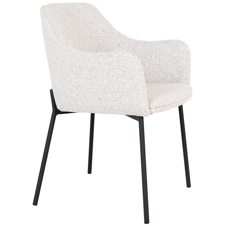 Melilla Wit Bouclé Armstoel Melilla Wit Bouclé Armstoel