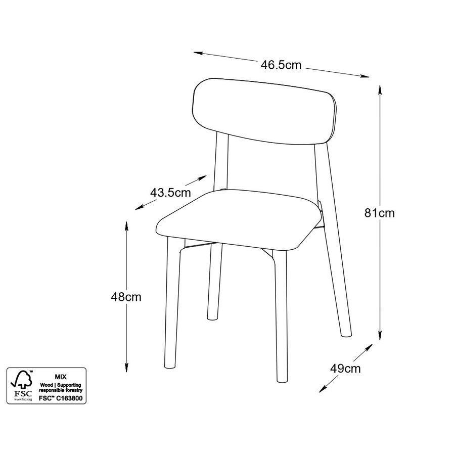 Elim Eetkamerstoel Eiken / Mid-Grijs Bouclé Elim Eetkamerstoel Eiken / Mid-Grijs Bouclé