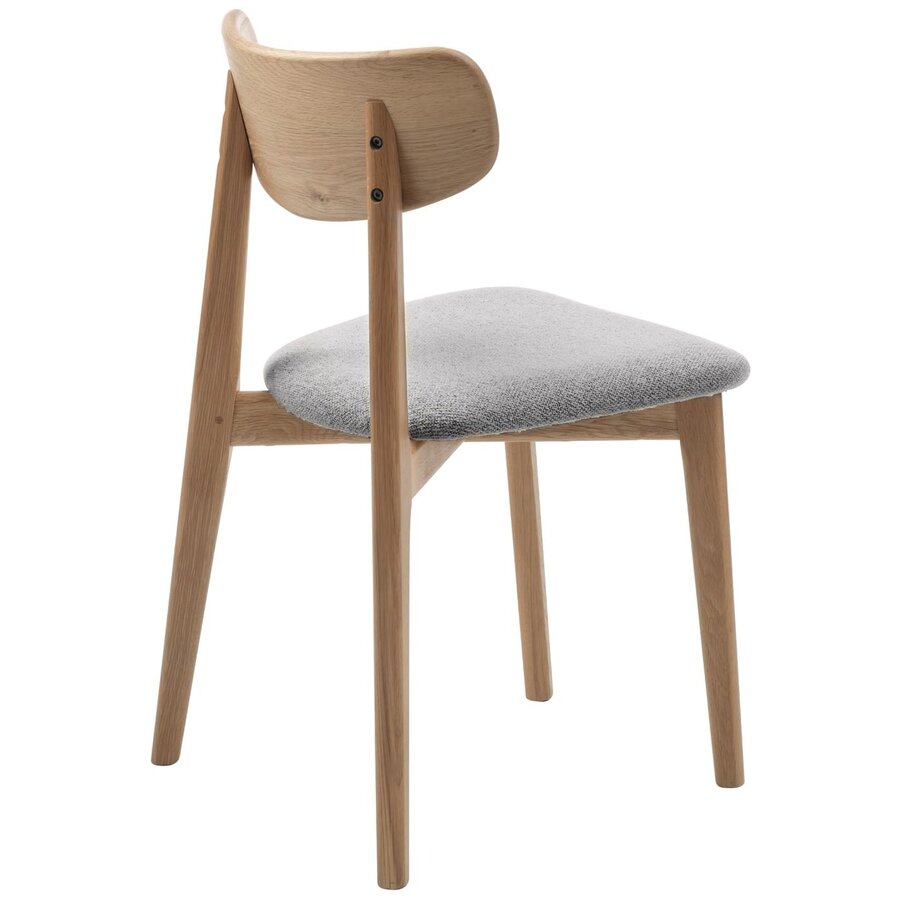 Elim Eetkamerstoel Eiken / Mid-Grijs Bouclé Elim Eetkamerstoel Eiken / Mid-Grijs Bouclé