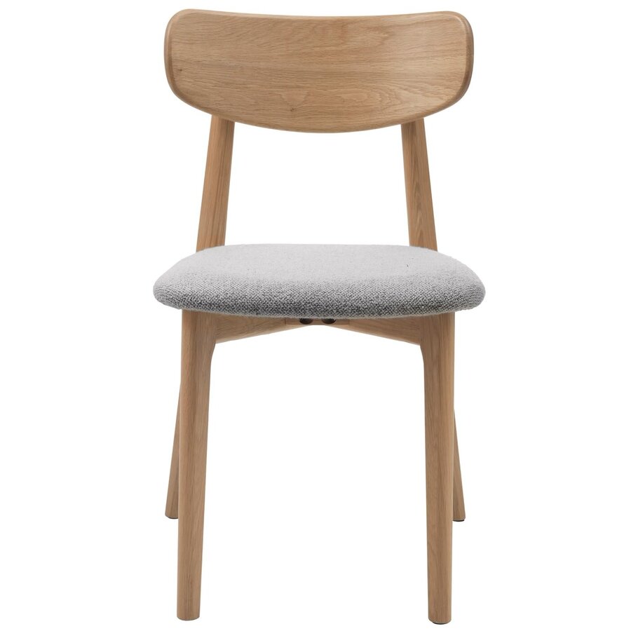 Elim Eetkamerstoel Eiken / Mid-Grijs Bouclé Elim Eetkamerstoel Eiken / Mid-Grijs Bouclé