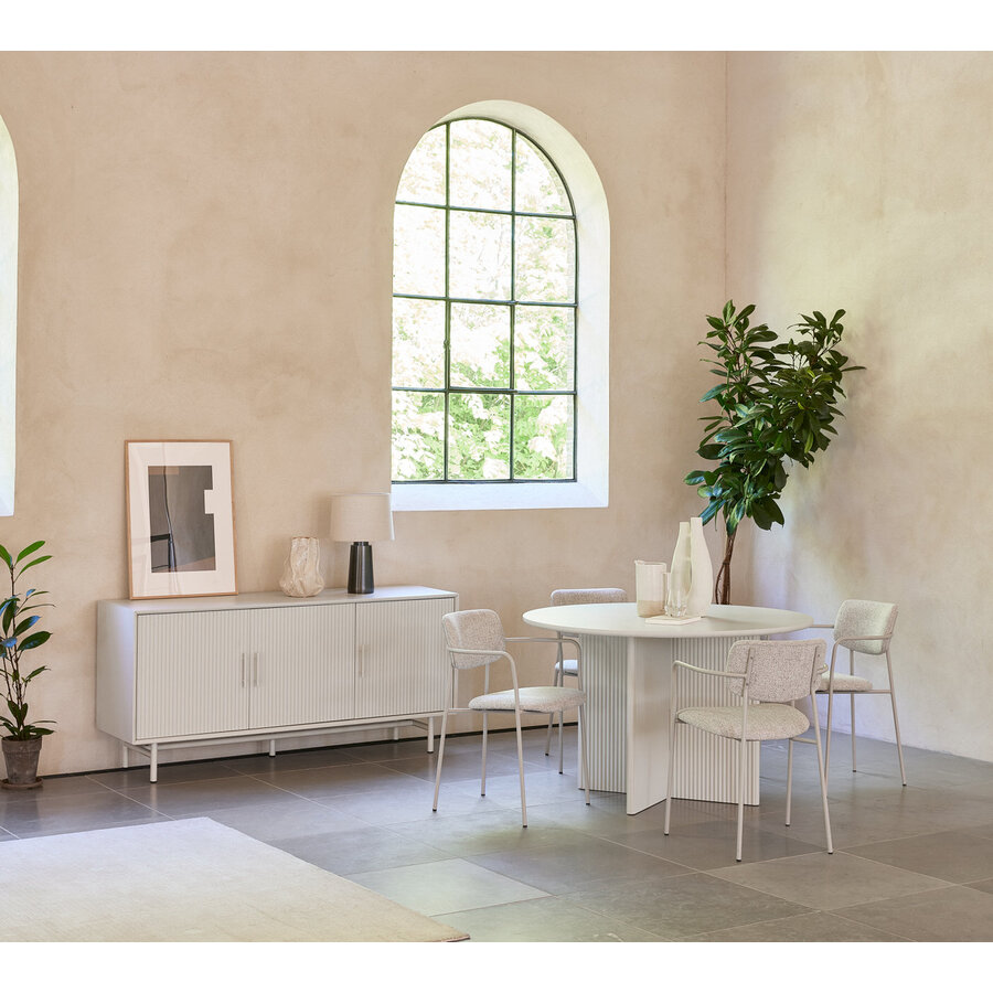 Palma Greige Eettafel Rond Ø110 cm Palma Greige Eettafel Rond Ø110 cm