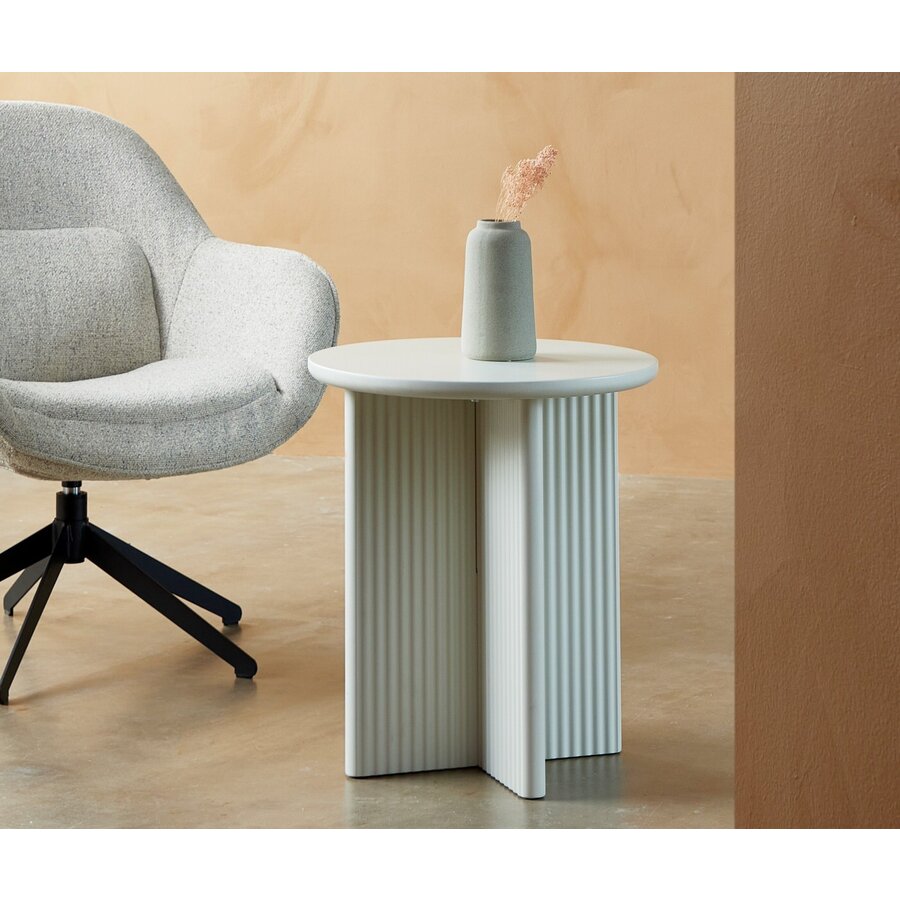 Palma Greige Bijzettafel Rond Ø50 cm Palma Greige Bijzettafel Rond Ø50 cm