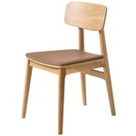 Hygge Interiors Livo Eetkamerstoel Eiken / Bruin Kunstleder Hygge Interiors Livo Eetkamerstoel Eiken / Bruin Kunstleder