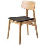 Hygge Interiors Livo Eetkamerstoel Eiken / Zwart Kunstleder Hygge Interiors Livo Eetkamerstoel Eiken / Zwart Kunstleder