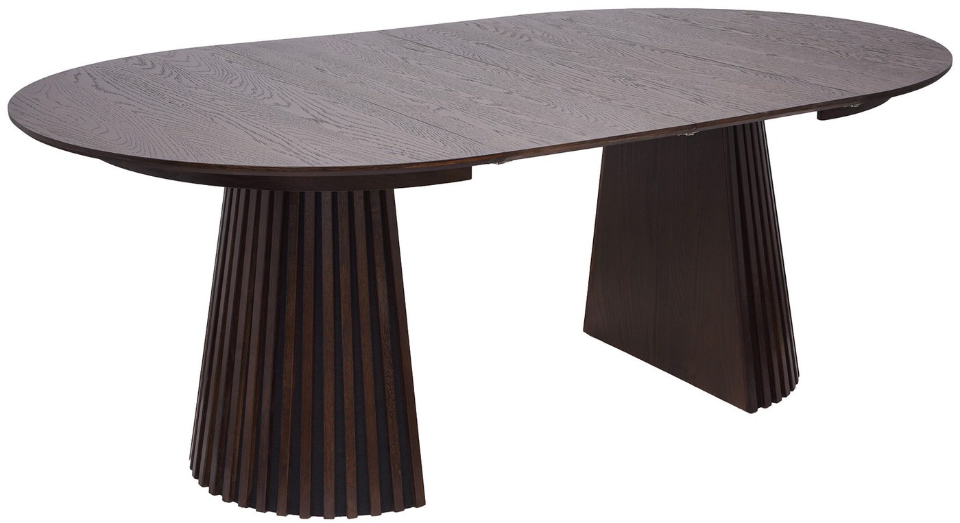 House Nordic Osaka Gerookt Eiken Eettafel Rond / Uitschuifbaar