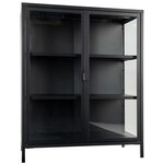 House Nordic Brisbane Zwart / Glas Vitrinekast H101 cm House Nordic Brisbane Zwart / Glas Vitrinekast H101 cm