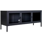 House Nordic Brisbane Zwart / Glas TV-Meubel W130 cm House Nordic Brisbane Zwart / Glas TV-Meubel W130 cm