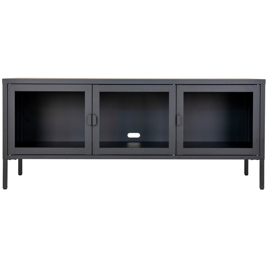 Brisbane Zwart / Glas TV-Meubel W130 cm Brisbane Zwart / Glas TV-Meubel W130 cm