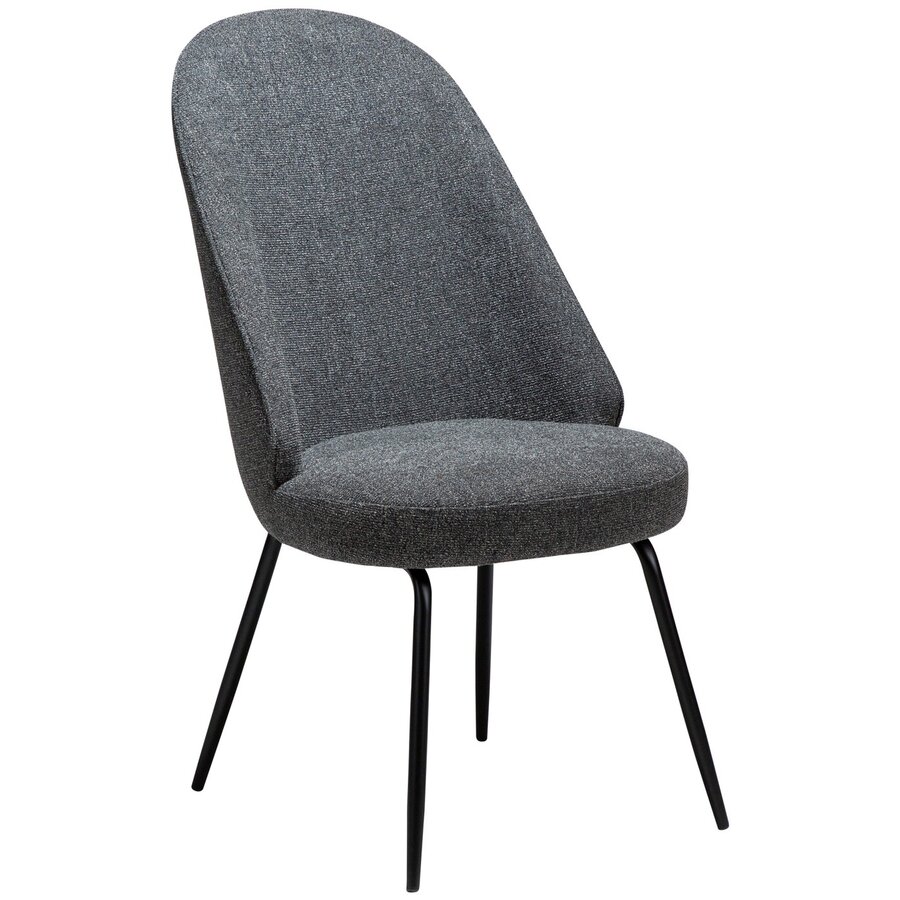 Utopia Grijs Bouclé Eetkamerstoel