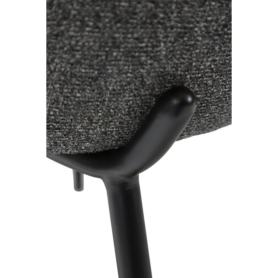 Utopia Grijs Bouclé Eetkamerstoel