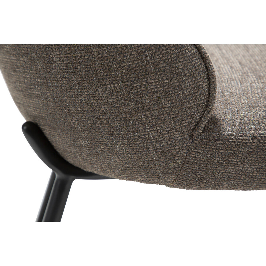 Utopia Bruin Bouclé Eetkamerstoel Utopia Bruin Bouclé Eetkamerstoel