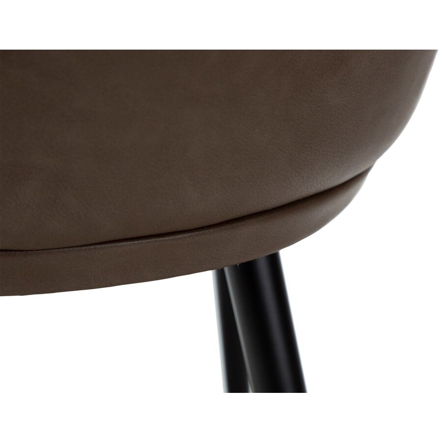 Hey Bruin Bouclé / Kunstleder Armstoel Hey Bruin Bouclé / Kunstleder Armstoel