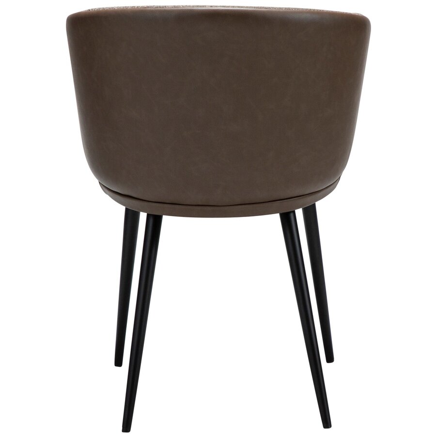 Hey Bruin Bouclé / Kunstleder Armstoel Hey Bruin Bouclé / Kunstleder Armstoel