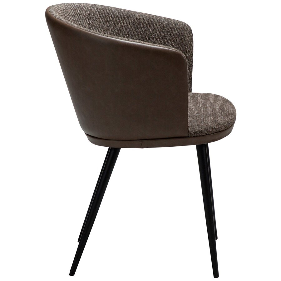 Hey Bruin Bouclé / Kunstleder Armstoel Hey Bruin Bouclé / Kunstleder Armstoel