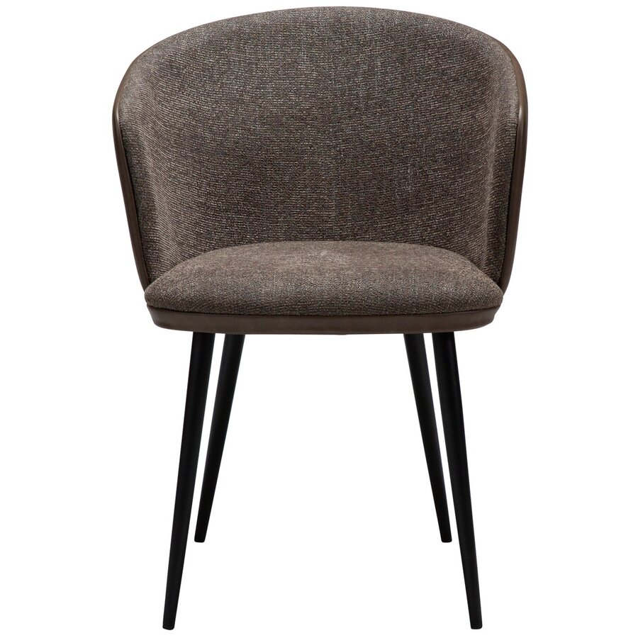 Hey Bruin Bouclé / Kunstleder Armstoel Hey Bruin Bouclé / Kunstleder Armstoel