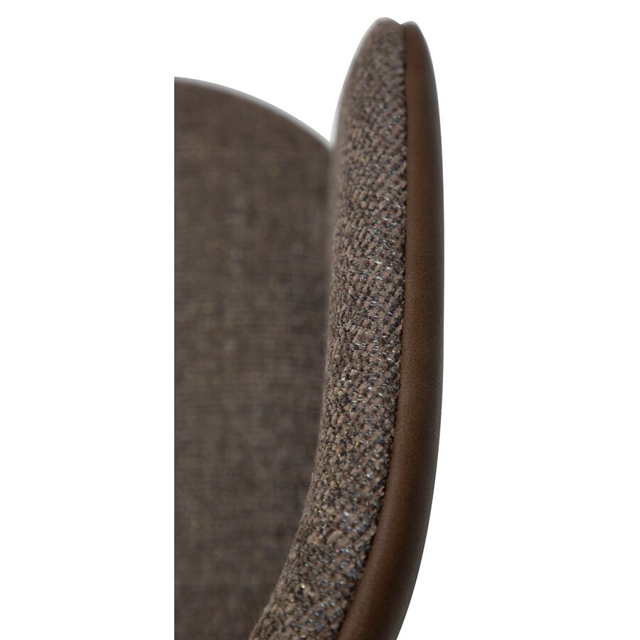 Hey Bruin Bouclé / Kunstleder Armstoel Hey Bruin Bouclé / Kunstleder Armstoel