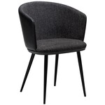 Dan Form Hey Zwart Bouclé / Kunstleder Armstoel Dan Form Hey Zwart Bouclé / Kunstleder Armstoel