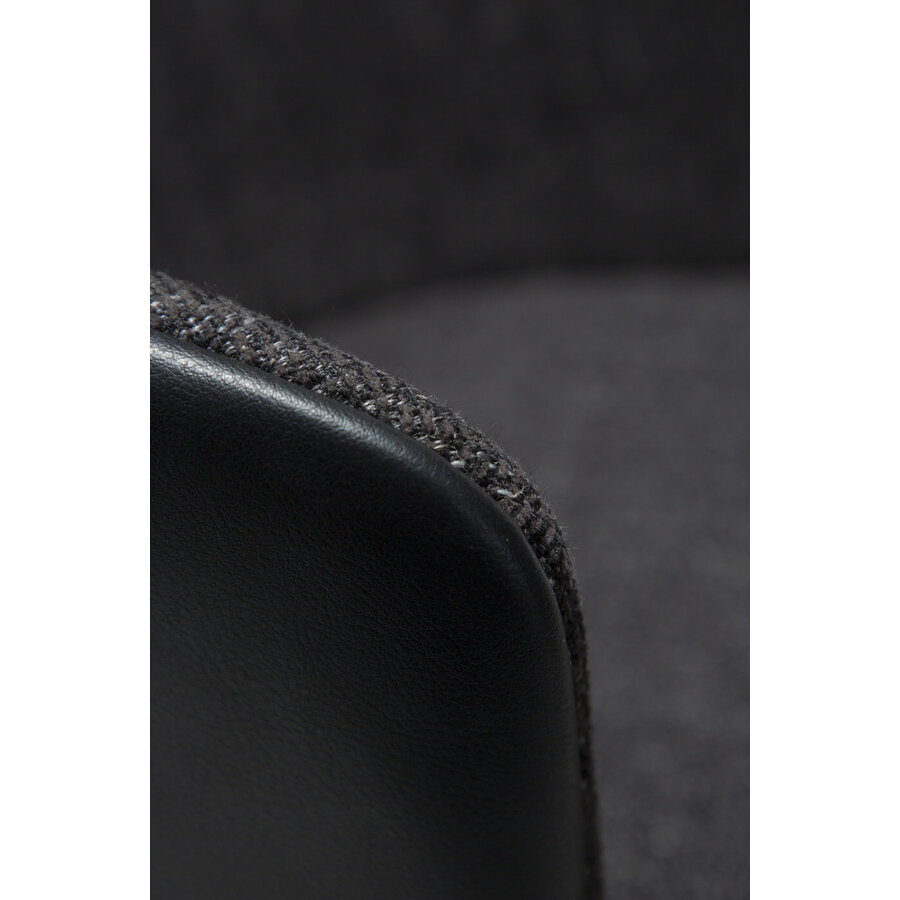 Hey Zwart Bouclé / Kunstleder Armstoel Hey Zwart Bouclé / Kunstleder Armstoel