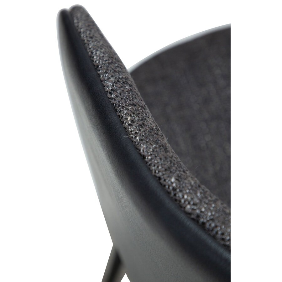 Hey Zwart Bouclé / Kunstleder Armstoel Hey Zwart Bouclé / Kunstleder Armstoel