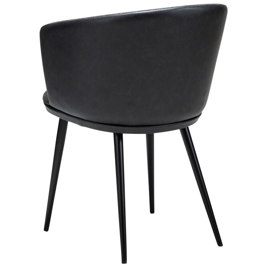 Hey Zwart Bouclé / Kunstleder Armstoel Hey Zwart Bouclé / Kunstleder Armstoel