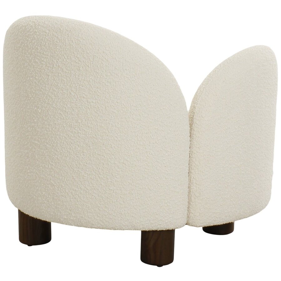 Honolulu Wit Bouclé Loungestoel Links Honolulu Wit Bouclé Loungestoel Links