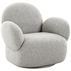 Messina Draaifauteuil Lichtgrijs Bouclé