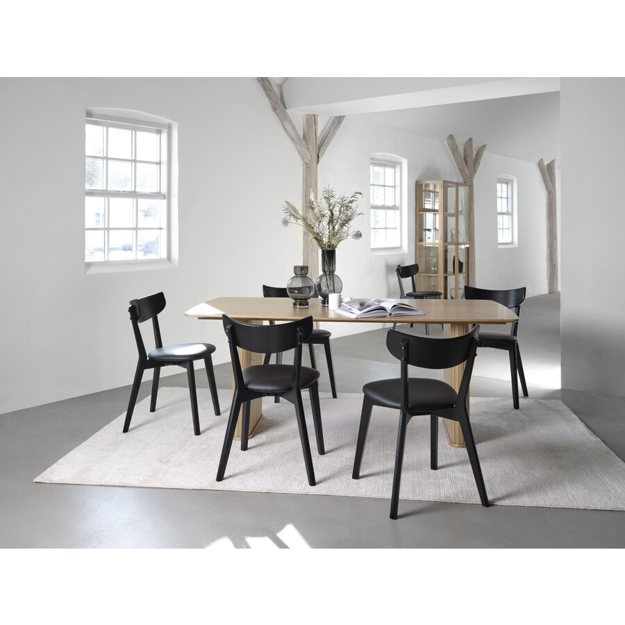 Pero Eetkamerstoel Zwart Eiken / PU-Leer Pero Eetkamerstoel Zwart Eiken / PU-Leer