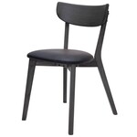 Hygge Interiors Pero Eetkamerstoel Zwart Eiken / PU-Leer Hygge Interiors Pero Eetkamerstoel Zwart Eiken / PU-Leer