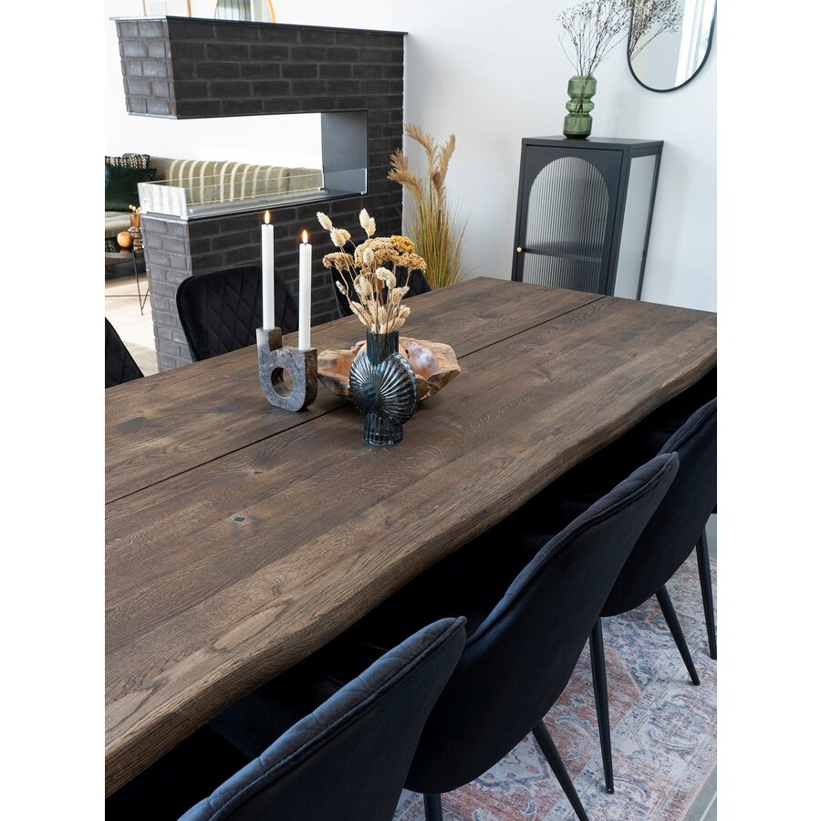 Adelaide Zwart / Glas Vitrinekast 1-Deur