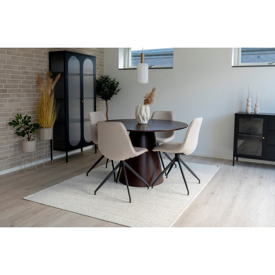 Bolton Ronde Eettafel Walnoot Ø120 cm Bolton Ronde Eettafel Walnoot Ø120 cm