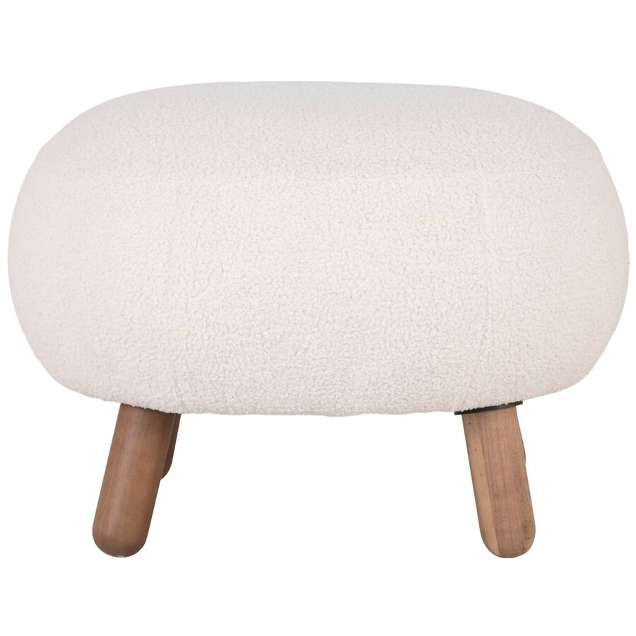 Savona Wit Voetstoel van Kunstschaap Savona Wit Voetstoel van Kunstschaap