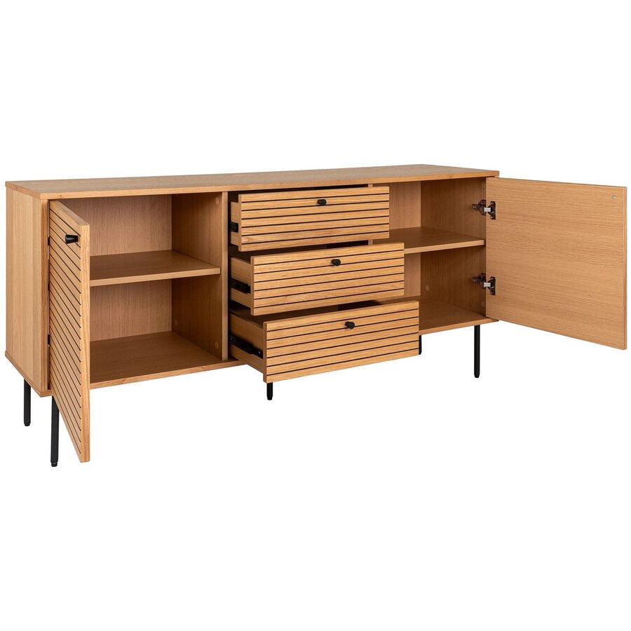 Kyoto Eiken Dressoir 2-Deuren 3-Lades Kyoto Eiken Dressoir 2-Deuren 3-Lades