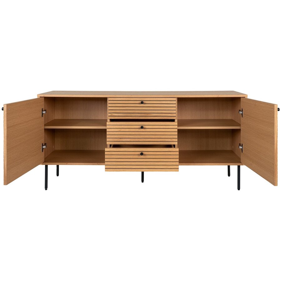 Kyoto Eiken Dressoir 2-Deuren 3-Lades Kyoto Eiken Dressoir 2-Deuren 3-Lades