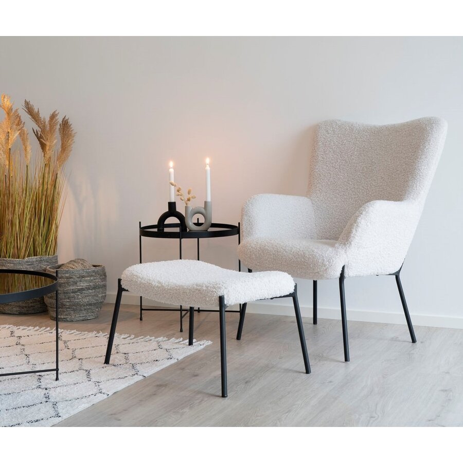 Glasgow Wit Voetstoel van Kunstschaap Glasgow Wit Voetstoel van Kunstschaap